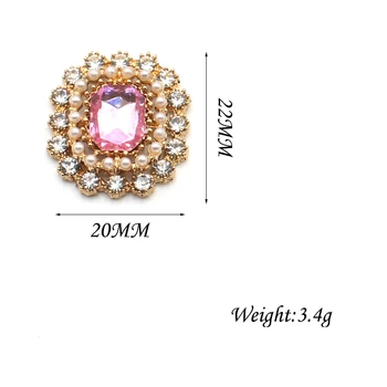 10 szt./lot 50*25 mm Stop Korona Przystawki Rhinestone Flatback Guziki, Biżuteria dla Odzieży Szycie Sukni Diy Akcesoria Dekoracyjne