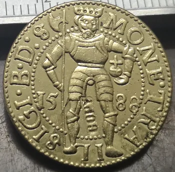 1588 Księstwo Transylwania (węgierskie państwa) 1 huf - Kopia pozłacane monety Жигмонда Batorego