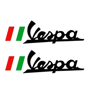 2 SZT. Naklejki Zewnętrzne Akcesoria Nowe Niezwykłe Pegatinas Vespa Logo Bandera Italia Salon Winylowe Naklejki do samochodu 7*3 cm
