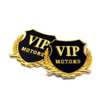 2 szt. Samochodów Stylizacja 3D Logo VIP MOTORS Metalowa Naklejka DIY do Chevrolet Cruze Trax Aveo Lova Sail Epica Captiva Volt Camaro Kobalt