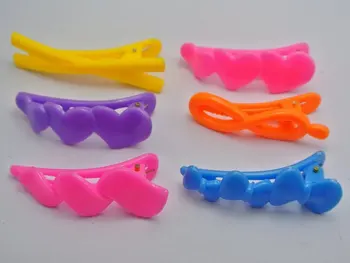 20 Bukietem Kolorowych Plastikowych Zacisków do Włosów z Krokodylej Skóry dla Dziewczyn