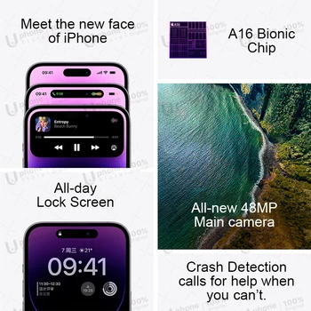 2022 NOWY Apple iPhone 14 Pro 128 GB/256 GB/512 GB/1 TB Wbudowana pamięć A16 Bionic Chip 6,1 