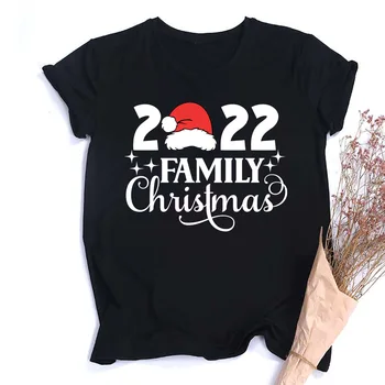 2022 Rodzinne boże Narodzenie Identyczne Zestawy, t-shirt, Zestaw do Wigilii, Ubrania dla Taty, Mamy, Córki, Syna + dziecięcy Kombinezon, t-Shirt, urządzony w Rodzinnym Styl