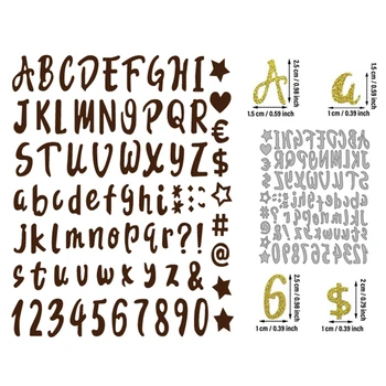 26 Liter Alfabetu, Cyfr 0-9 Tnące, Metalowe Znaczki Wzornik DIY Notatki Formy