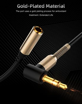 3,5 mm Wtyk od mężczyzny do Mężczyzny HIFI Uniwersalny kabel Audio Stereo z kątem 90 stopni Samochodowy przewód Audio Aux