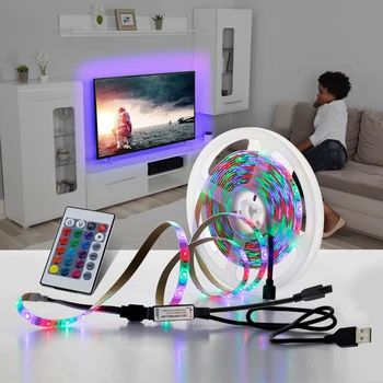 5 W Taśmy Led USB 2835 Led RGB Taśma 1 M 2 M 3 M Elastyczne Neon Taśma do Podświetlenia telewizora Oświetlenia Tła Ekranu KOMPUTERA