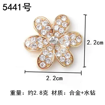 50SZT 22 mm Złoty Odcień Crystal Kwiat urok wisiorek dla DIY Ślubne Biżuteria Naszyjnik Biżuteria Akcesoria Wnioski