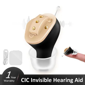 Aparat słuchowy Akumulator CIC Cyfrowy Wzmacniacz Dźwięku Narzędzi Pierwszej Pomocy Urządzenie Podsłuchowe Do Głuchoty Starszych Osób Z Ciężką Stratą audifonos