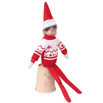 Boże Narodzenie Elf Кукольная Odzież Kawaii Ciepły Bawełniany Sweter Z Wełny Pluszowe Piżama Strój Dla Dzieci Zabawki Akcesoria Prezent Na Urodziny (Bez Lalki)