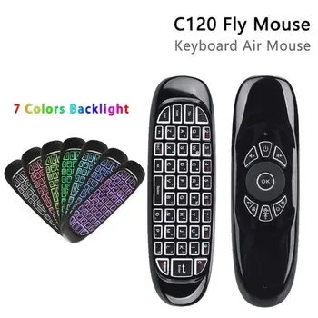 C120 RGB 7 Podświetlenie Fly Air Mouse Bezprzewodowa Klawiatura z podświetleniem 2.4 G Pilot zdalnego sterowania