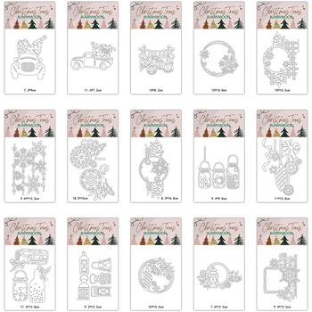 CH 2021 Nowa Przyjęcie Świąteczne tnące, Metalowe znaczki wzornik Greeting card, Dekoracja DIY Scrapbookingu Album do Wyklejania Papieru Fotograficznego