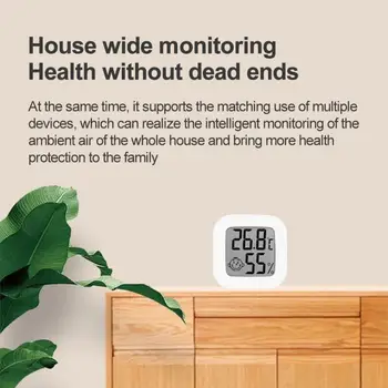 CORUI Tuya ZigBee Czujnik Temperatury I Wilgotności Wysoka Czułość Dla Automatyki Inteligentnego Domu Pilot Zdalnego Sterowania Alexa Google Home