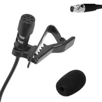 Czarny Klapy uchwyt Do klapy, uzupełniane przez inne Mikrofon Mikrofon 4-PIN Mini XLR TA4F Do Bezprzewodowej Kardioidalnej Sceny Shure, Domy Modlitwy, Mikrofon Dla Wykładowców