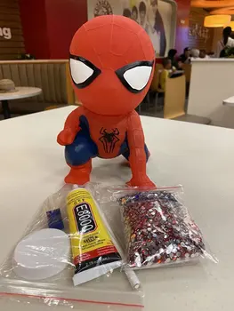 Disney Spiderman Diamentowa Malarstwo Skarbonka DIY Pełna Wiertarka Haft Mozaika Skarbonka Wystrój Ozdoba Prezent dla Dzieci Zabawki Handmade