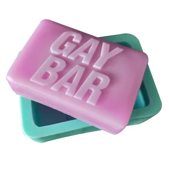 DIY Ręcznie Forma do Produkcji Mydło Gay bar List Silikonowa Forma Żywica Ceramika Forma do Mydła Narzędzia do Ciasta, Formy do Dekoracji Hurtowych