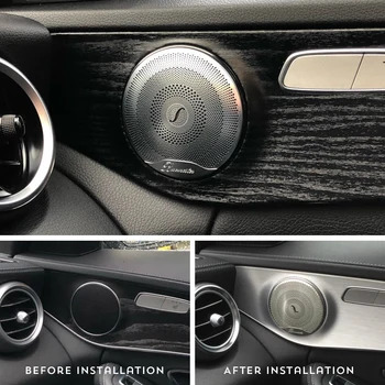Dla Mercedes Benz E Class W213 Akcesoria Ze Stali Nierdzewnej, Wykończenie Wnętrza Drzwi Audio Głośnik Pokrywa Naklejka Dekoracja