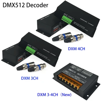 DMX512 Dekoder Led Ściemniacz Sterownik RGBW Controller DMX-512 3 4 kanałowy Dekoder Kontroler Ściemniacz RGB Taśma Led RGBW 3-4 CH * 8A