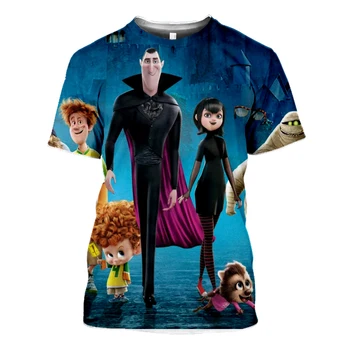 Dziecięcy t-Shirt z 3D Print Hotel Transylwania - t-Shirt z postaciami z Kreskówek dla Chłopców i Dziewczyn, Fajne Dzieci, letnie Topy z krótkim Rękawem