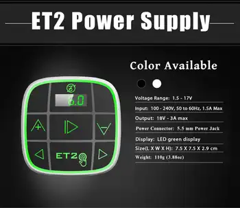 EZ Easy Touch 2 Zasilacz do Tatuażu Wyświetlacz LCD Podświetlane Przyciski Z Adapterem dla przetworników single i Rotacyjnych Tatuaż-Pistoletów