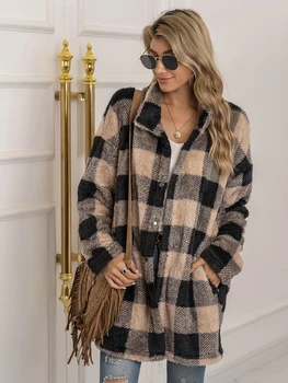 Fitshinling Vintage damskie płaszcze zimowe Komórkowe Ciepłe kurtki Nowa dostawa Modny płaszcz Odzież Damska 2022 Wyściełany Miękki płaszcz