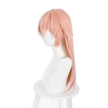 Gra Genshin Impact Fei Yan Cosplay Peruka Yanfei Gradient Różowy Biały 60 cm Odporne Włosy Syntetyczne Rpg Peruki + Peruka Czapka