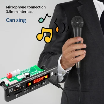 Głośnik Bluetooth Mp3 Dekoder Opłata 2*20w Z Mikrofonem 6 W-12 W MP3 FM Audio Moduł Muzyczny Głośnik USB FM TF Radio Zestaw