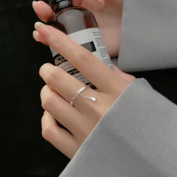 Koreański Prosty Pędzelkiem Otwarte Pierścienie Słodki Prezent dla Kobiet Zimny Wiatr Pierścień Osobowość Biżuteria Pierścienie Nastroju
