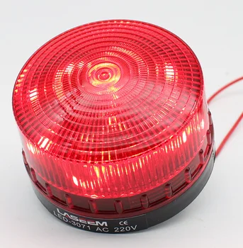 Lampka ostrzegawcza stroboskop LED -3071 12V 24V 220V lampka Lampa Led małe Migające Światło autoalarm