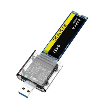M. 2 SSD Etui Dla NVME PCIE NGFF SATA M/B Klucz Dysk SSD NVME SSD Obudowa M. 2 USB C Przezroczysty Dysk twardy Skrzynia 5 Gb/s