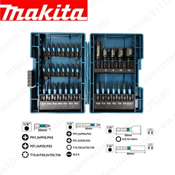 Makita 35 szt. zestaw nasadowych elektrycznych wierteł akcesoria do elektronarzędzi E-06638