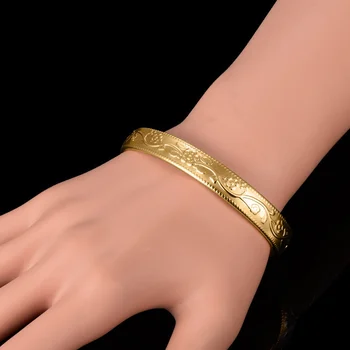 Moda Klasyczny Kolor Złoty Wzór Bransoletka Magnetyczna Odkryty Bransoletka Mężczyźni Kobiety Eleganckie Luksusowe Biżuteria Prezenty
