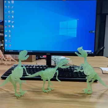 Model Dino Jurajski, Fosforyzujący Szkielet Dinozaura, Montaż Zabawek, Model Tyranozaura, Biurowe, Ozdoby, Zabawki dla Dzieci