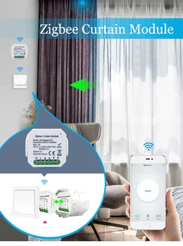 Moduł Kurtyny Tuya Zigbee 110-240v Moduł automatyki domowej Sterownik do Rolety Rolety Obsługa Silnika Alexa/ Google Home