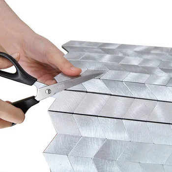 Mozaika PCV Aluminium Kompozytowa Pasek Samoprzylepny Naklejka TV Tło 3D Naklejka Na Ścianę Kuchnia łazienka wodoodporna naklejka