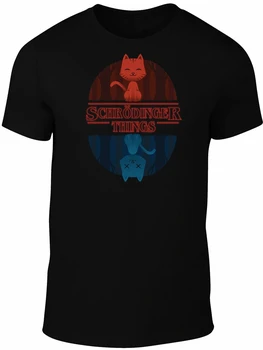 Męska koszulka Funny Inspired Schrodinger Things Quantum Physics Cat. Letnia Bawełniana t-Shirt Unisex z Krótkim Rękawem i Okrągłym dekoltem, Nowa S-3XL