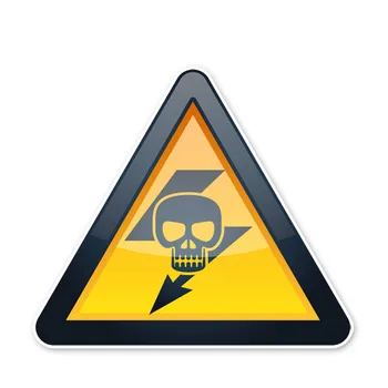 Należy zwrócić uwagę na elektryczne, naklejki z ostrzeżeniem o zabezpieczeniach, akcesoria samochodowe naklejek, 14 cm*12 cm