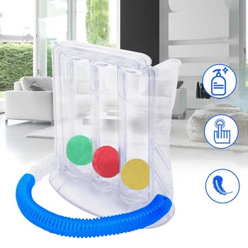 Oddechowy Symulator Z 3 Kulkami Trener Poprawy Funkcji Płuc Респираторная Spirometria System Pomiaru Oddechu