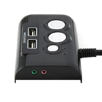 PC Komputerowy zasilacz Przycisk Włączania/wyłączania Przycisk Reset Do Domowego Biura Podwójny Przełącznik z 2 Portami USB 2.0 Interfejs HD Audio Porty