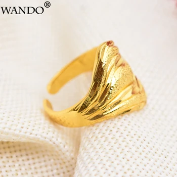 Pierścienie W Kolorze Złotym Regulują Etniczne Pierścień Dla Kobiet Dubaj Pierścienia Złotego Koloru Matowe Biżuteria Afrykańskie Etiopczyk Produktu Wieczorne Pierścienie