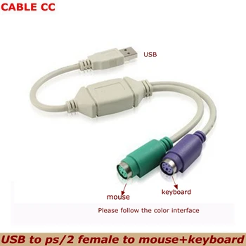 Podwójny PS2 PS/2 MINI DIN 6pin do USB 2.0 Adapter Konwerter Kabel do PC Laptopa Klawiatura Mysz