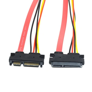 Przedłużacz Sata SATA 22-pin SATA 3 III 22-pinowe złącze SATA 7 + 15-pinowe złącze SATA do transmisji danych, 30/50 cm