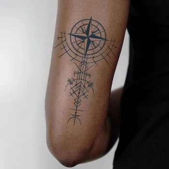 Pół-stałych Tymczasowy Naklejki Tatuaże， Znaki tatuaże totemu projektują trwały odporny na wodę dla kobiet ludzi
