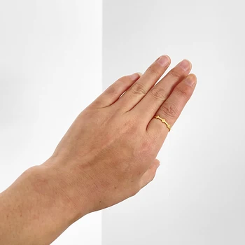QIMING Romb Geometryczny Pierścień Kobiety Mężczyzna Biżuteria Ze Stali Nierdzewnej Palec Minimalistyczne Pierścień Prezent