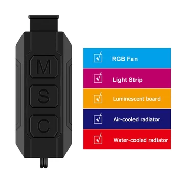 RGB Kabel kontrolera, PC 5 DO 12 W ARGB Obudowa procesora Zimny Wentylator Led Paski Światła Lampa Bar Chłodzenia Wodnego AURA Sterowania, Zasilanie SATA/Molex