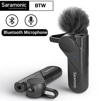 Saramonic Bluetooth, Mikrofon Bezprzewodowy Profesjonalny Klapy Studyjny Mikrofon BTW PC, Smartfonów iphone Youtube Transmisja na żywo