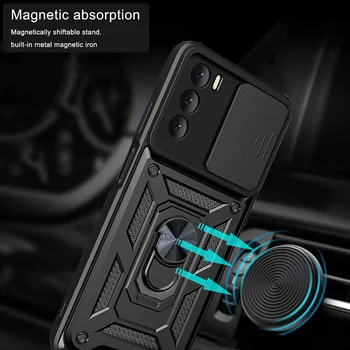 Slide Kamera Armor Etui Do Telefonu Motorola G Stylus G Pure G Power Silikonowy Magnetyczny Metalowy Pierścień Etui Na Moto G 5G G Play Pokrowce