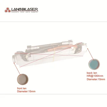 Soczewkę lasera YAG / zawiera przednie i tylne lusterko (lusterko wsteczne) / Rozmiar: D15 mm * 4 mm