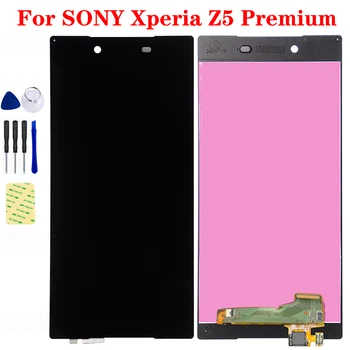 SONY Xperia Z5 Premium Z5 Plus E6883 E6833 E6853 Ekran Dotykowy Digitizer Czujnik + Wyświetlacz LCD Moduł Monitora Pasek W Komplecie