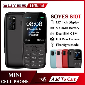 SOYES S10T 2G GSM Mini Klawiatura Telefonu Głośnik Telefon Cenior Telefon komórkowy Z 800 mah Potężne Latarki Telefon komórkowy