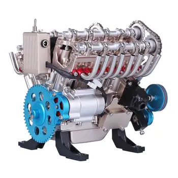 TECHNOLOGIA 500 + Sztuk 1:3 Model silnika V8 Metalowy Silnik Mechaniczny Eksperyment Naukowy Fizyka Zabawka w Prezencie (Prywatna edycja limitowana)
